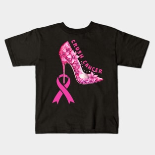 Crush Cancer Breast Cancer Awareness Kids T-Shirt